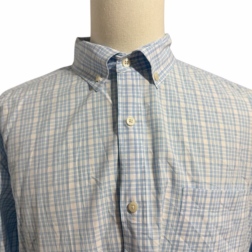 Vineyard Vines Shep & Ian Men Blue White Murray Shirt Plaid Sz XL Preppy Classic
